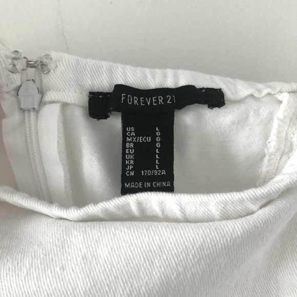 Forever 21 White Denim Dress - Picture 6 of 6